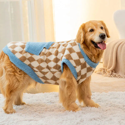 Manteau Sherpa Damier Grande Taille Gros Chien