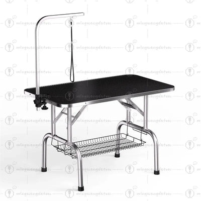 Table de Toilettage Pliable 116 cm avec Potence pour Chien