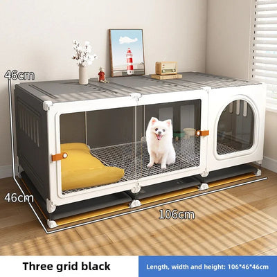 Cage pour Chien d'Intérieur Meuble Transparente Deluxe