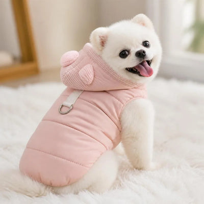 Manteau d'Hiver Chaud à Capuche Petit Chien