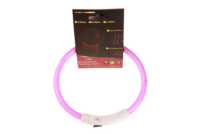 Collier Lumineux LED Rechargeable USB Tube 70 cm Chien