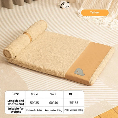 Lit pour Petit Chien avec Traversin Sherpa Lavable 75x55 cm