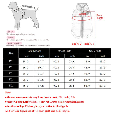 Manteau Imperméable Rembourré Grand Chien Golden Retriever