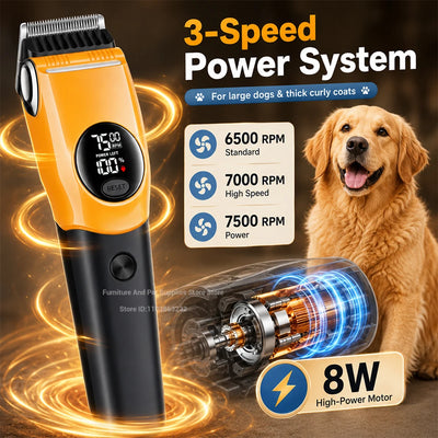 Tondeuse de Toilettage pour Chien Écran LED Grande Taille