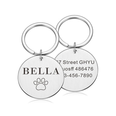 Medaille Anti-Perte Gravee Nom Personnalise Chien