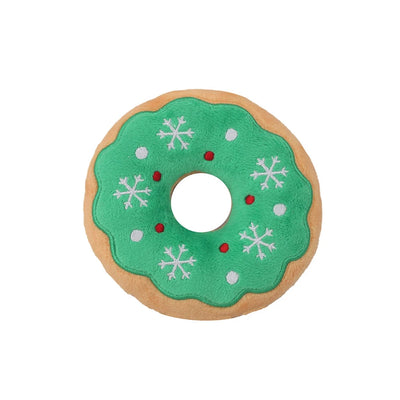 Cadeau de Noël Chien Peluche Couinante Père Noël Donut