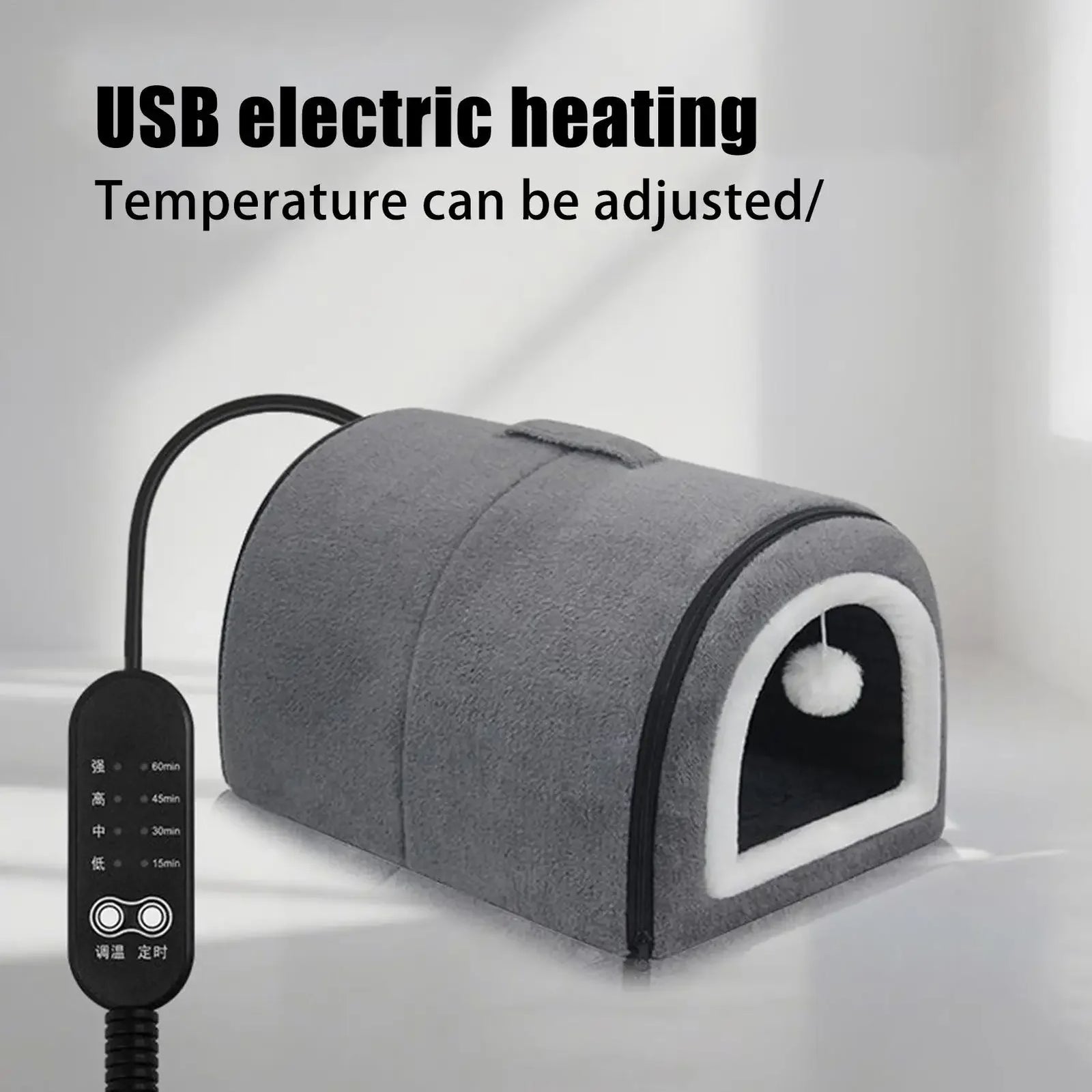 Niche d'Intérieur Chauffante USB pour Petit Chien et Chat