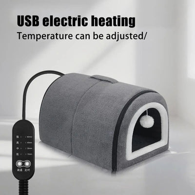 Niche d'Intérieur Chauffante USB pour Petit Chien et Chat