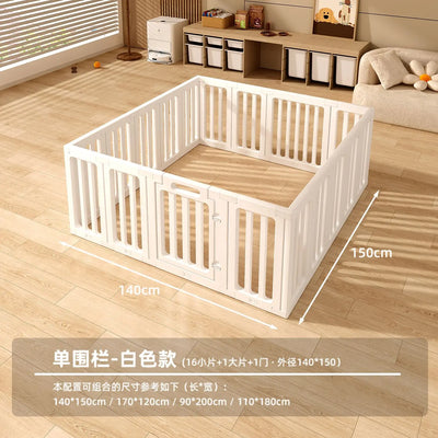 Parc pour Chien Intérieur Modulable Blanc avec Porte Verrouillable