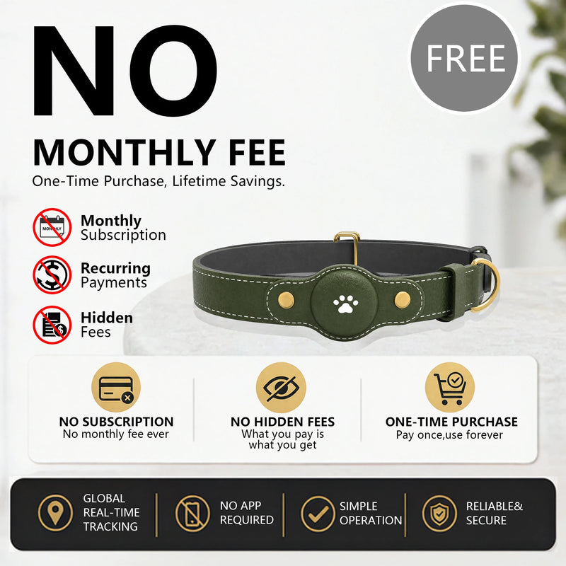 Collier GPS Chien Sans Abonnement Compatible iPhone et Android