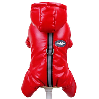 Combinaison Imperméable Hiver 4 Pattes Chien Capuche