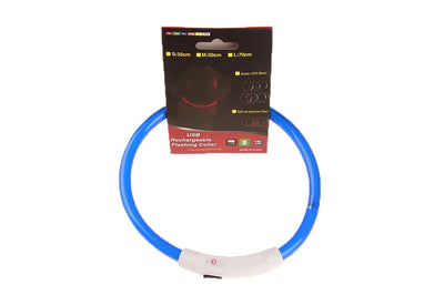 Collier Lumineux LED Rechargeable USB Tube 70 cm Chien