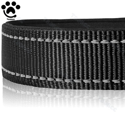 Collier Rembourré Réfléchissant Gravé Nom Chien