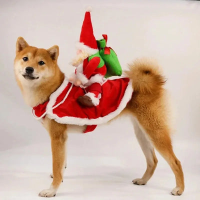 Costume de Père Noël Cavalier pour Chien