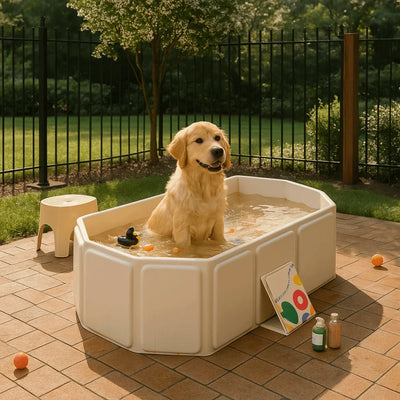 Baignoire pour Chien Pliante, Trous de Drainage, PVC