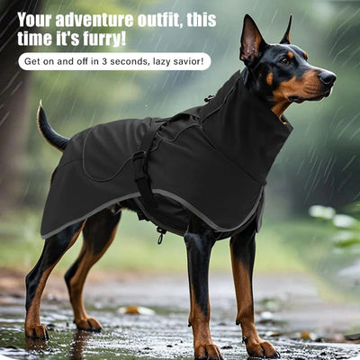Manteau Imperméable Chien Doublé Polaire Berger Allemand Doberman