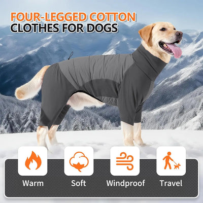 Manteau Intégral Coupe-Vent Chien Col Roulé