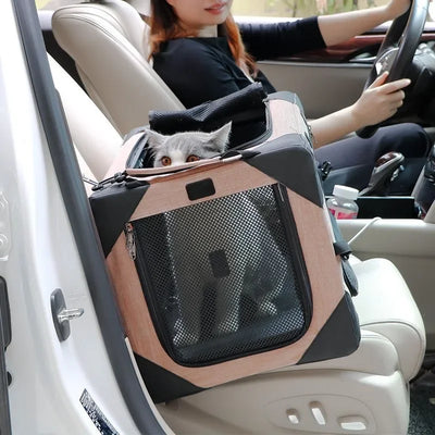Caisse de Coffre Voiture pour Chien Cadre Acier Pliable