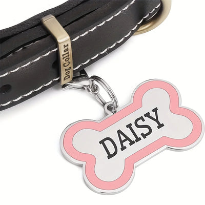 Médaille d'Identification Os Gravée pour Chien