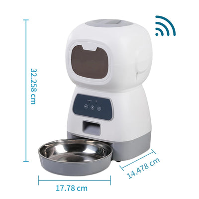 Distributeur de Croquettes WiFi 3,5 L Enregistreur Vocal