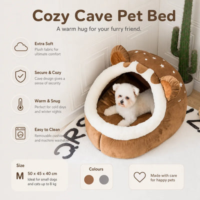 Lit Cave Douillet pour Petit Chien