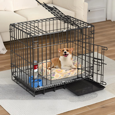 Cage pour Chien Métal Pliable Renforcée avec Plateau