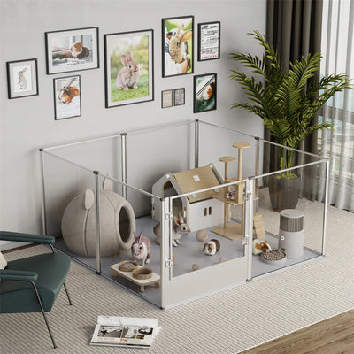 Parc Acrylique Extra Large Chien Cadre Argent