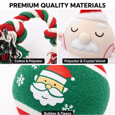 Ensemble de Jouets de Noël à Mâcher pour Chien