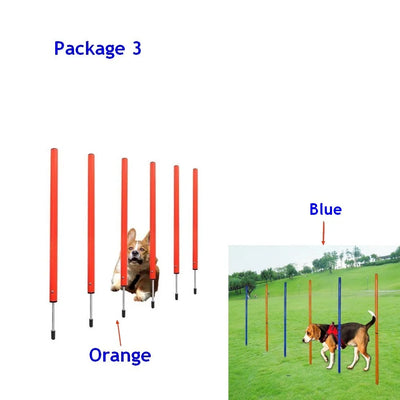 Set d'Obstacles d'Agility pour Chien Cerceau Barre Slalom