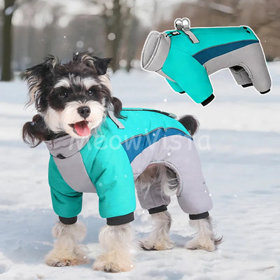 Manteau Combinaison Coupe-Vent Doublure Polaire Petit Chien