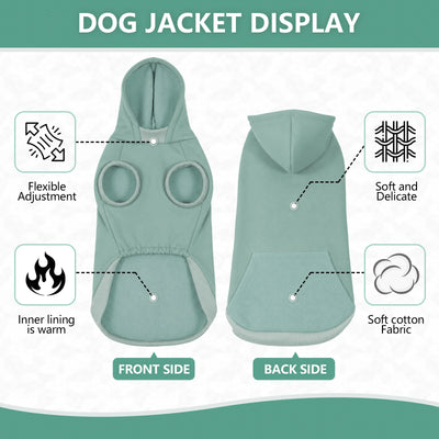 Sweat à Capuche Polaire Enfilable pour Chien Moyen et Grand