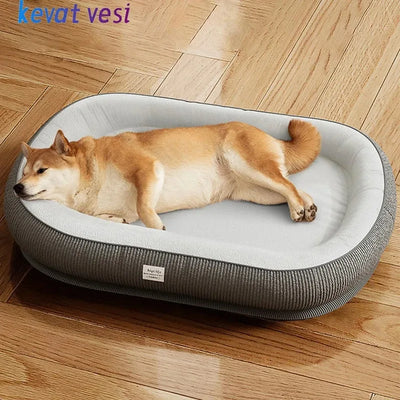 Panier Ovale Bord Texturé pour Chien du S au 2XL