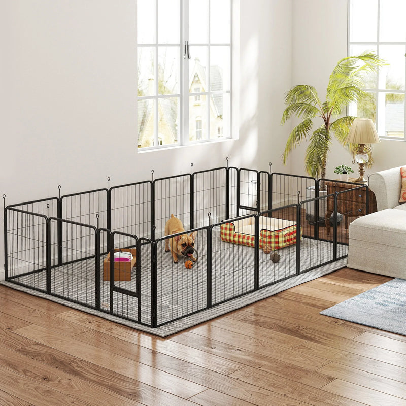 Parc pour Chien PawHut 16 Panneaux Modulable 60 cm