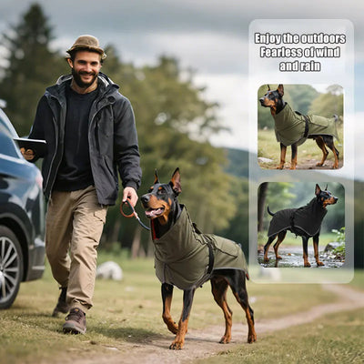 Manteau Imperméable Chien Doublé Polaire Berger Allemand Doberman