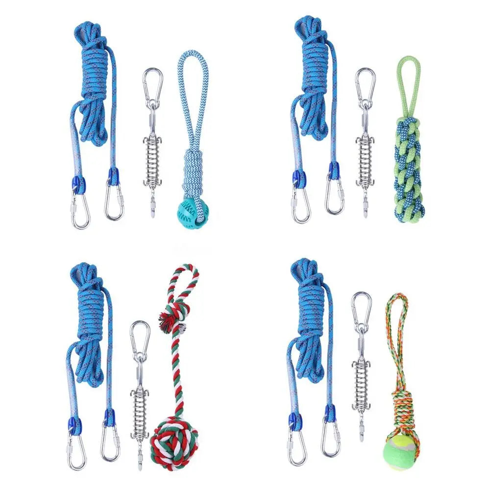 Spring Pole Chien Kit Corde 5 m avec Jouet à Tirer