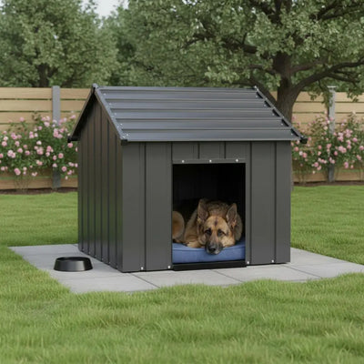Niche Chien Acier Galvanisé Surélevée 83x130x85 cm
