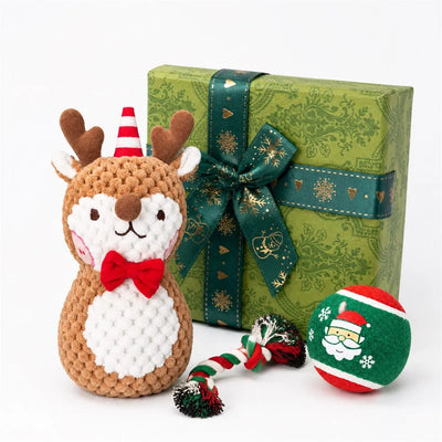 Ensemble de Jouets de Noël à Mâcher pour Chien