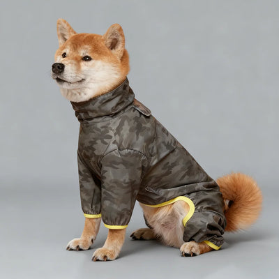 Manteau Imperméable Camouflage Réfléchissant Combinaison Gros Chien
