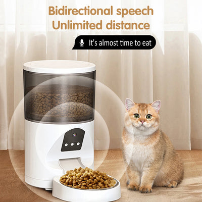 Distributeur de Croquettes 6 L Caméra HD Audio Bidirectionnel