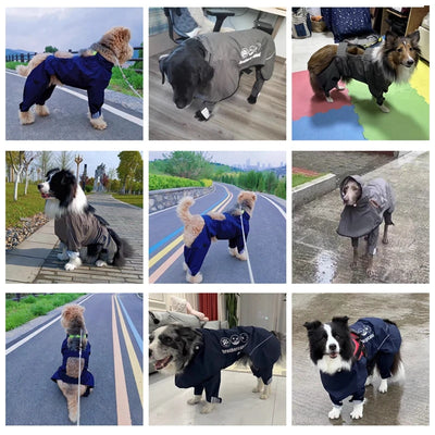 Manteau Imperméable Combinaison Intégrale Grand Chien Réfléchissant