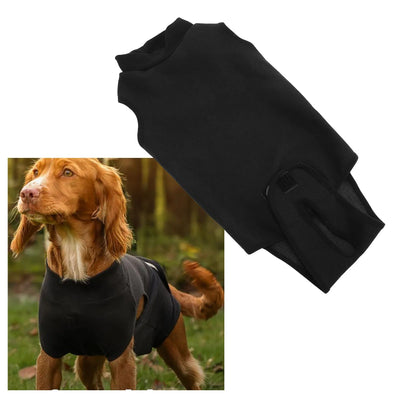 Combinaison Chirurgicale Noire Chien Alternative Collerette