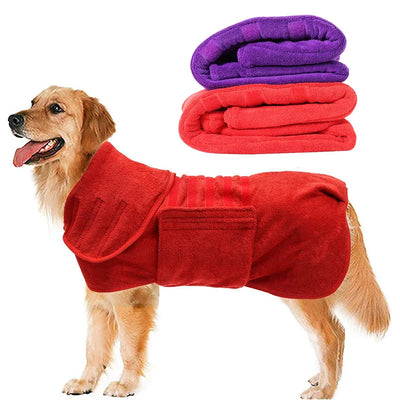 Peignoir Bain Absorbant Réglable Gros Chien