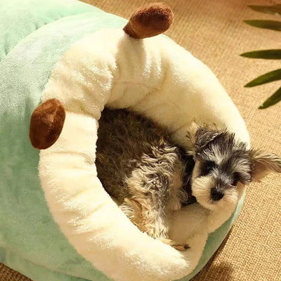 Panier Igloo Chausson à Bois de Renne pour Petit Chien