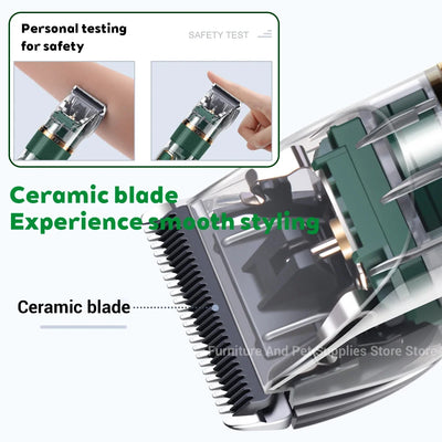 Tondeuse pour Chien Lame Céramique Réglable 0,8 à 2 mm