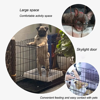 Cage Pliable en Métal Anti-Évasion pour Grand Chien