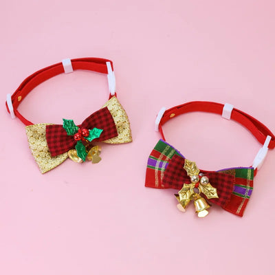 Collier de Noël Nœud Papillon et Clochettes pour Chien