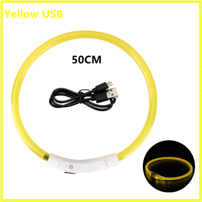 Collier Lumineux LED Rechargeable USB Nylon Grand Chien