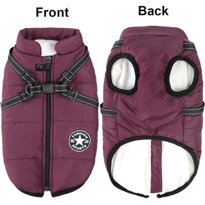Manteau Polaire Hiver Harnais Intégré Chien