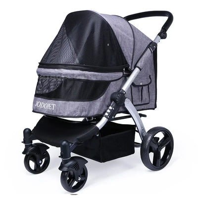 Poussette pour Chien Moyen 4 Roues Pliable Nacelle 73 cm