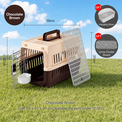 Cage de Transport Chien Avion Portable Aérée